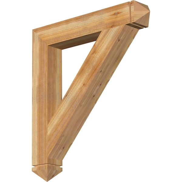 Ekena Millwork Traditional Arts & Crafts Rough Sawn Bracket, Western Red Cedar, 6"W x 40"D x 44"H BKT06X40X44TRA03RWR - main